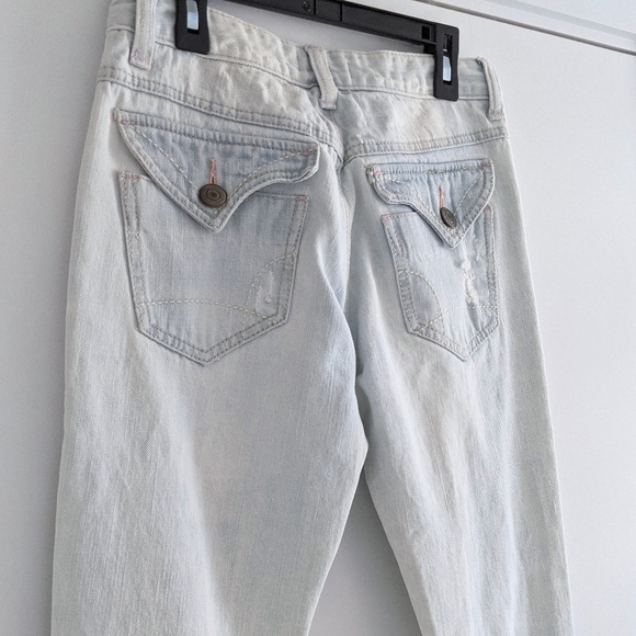 Distressed mid rise boyfriend jeans - Picture 8 of 12